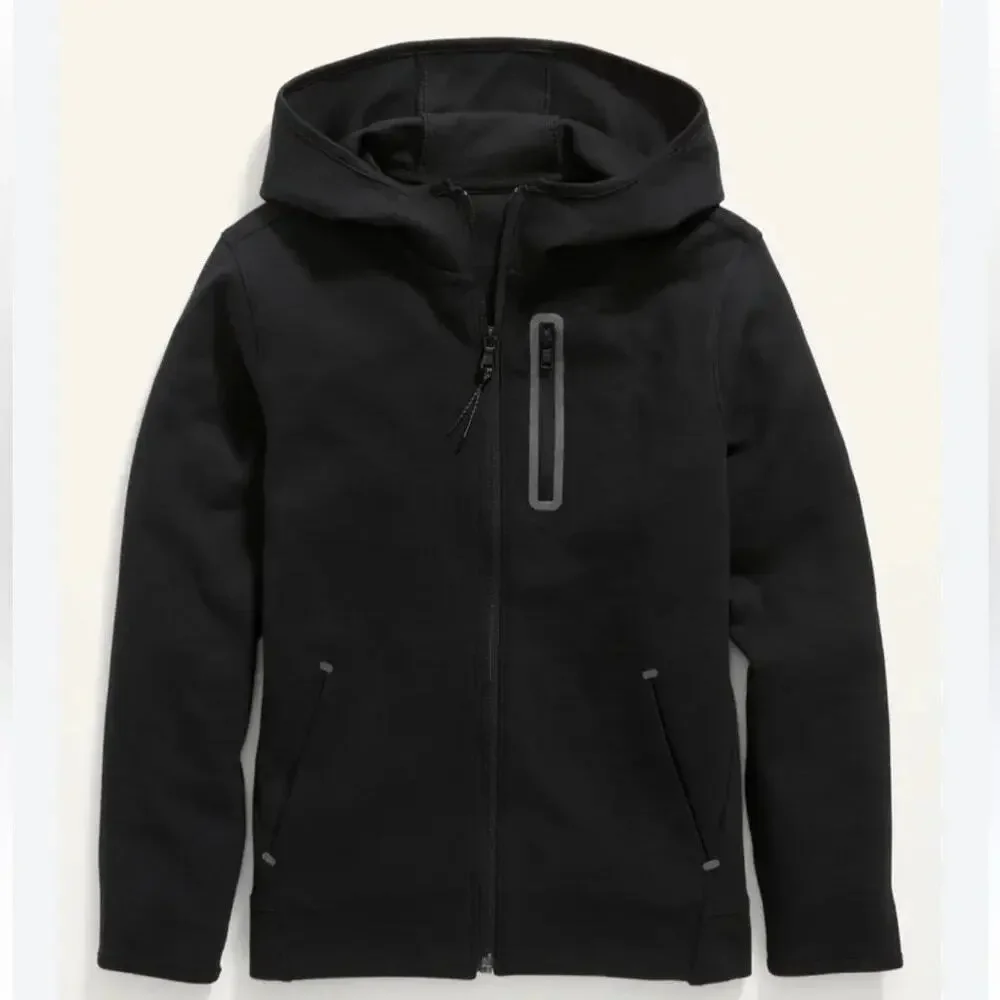 Old Navy Active Boys Dynamic Fleece Black Hoodie Youth Size Large 10/12